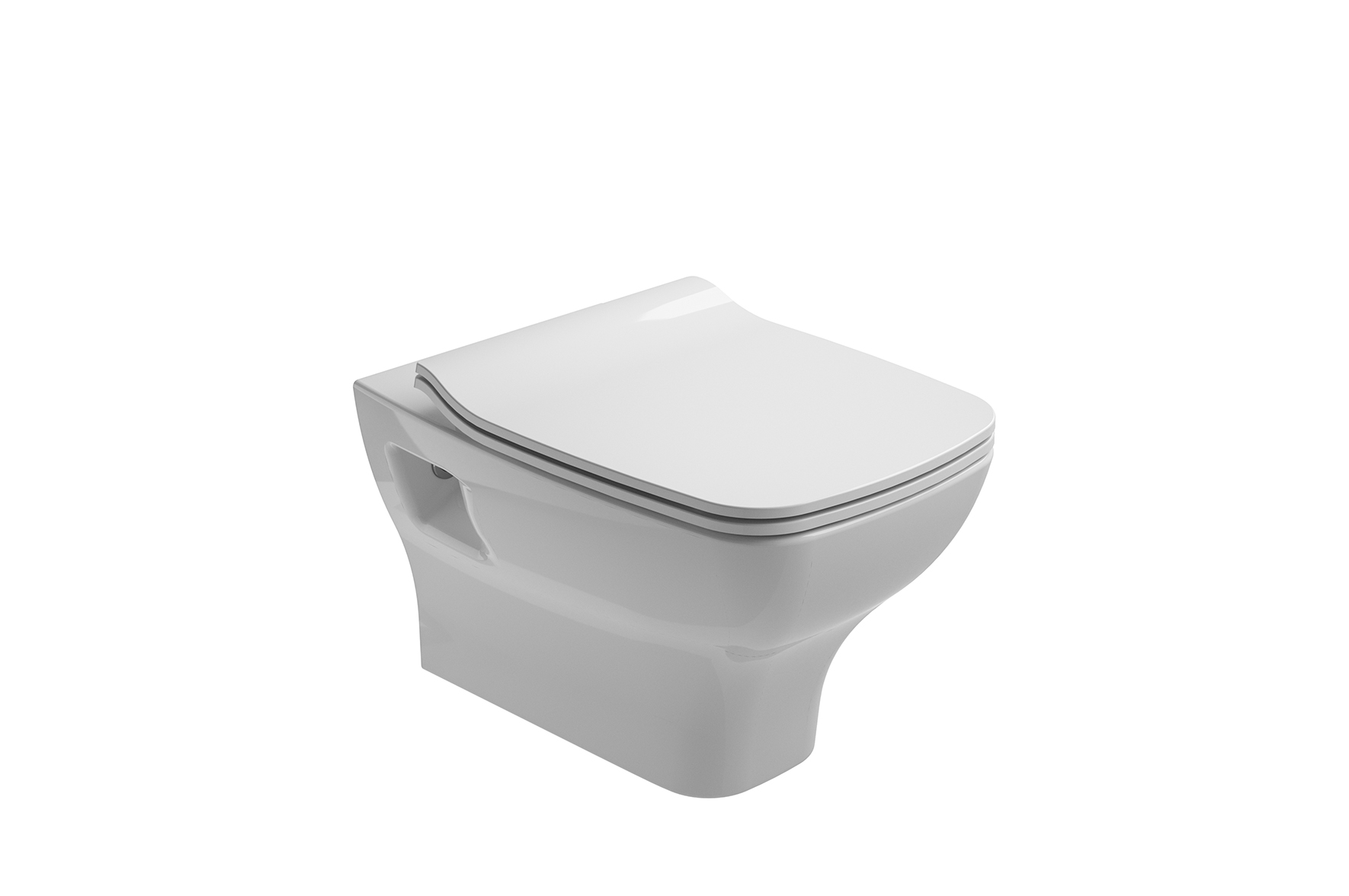 Gala Street Square Wall Hung WC W. Soft closing Seat & Co