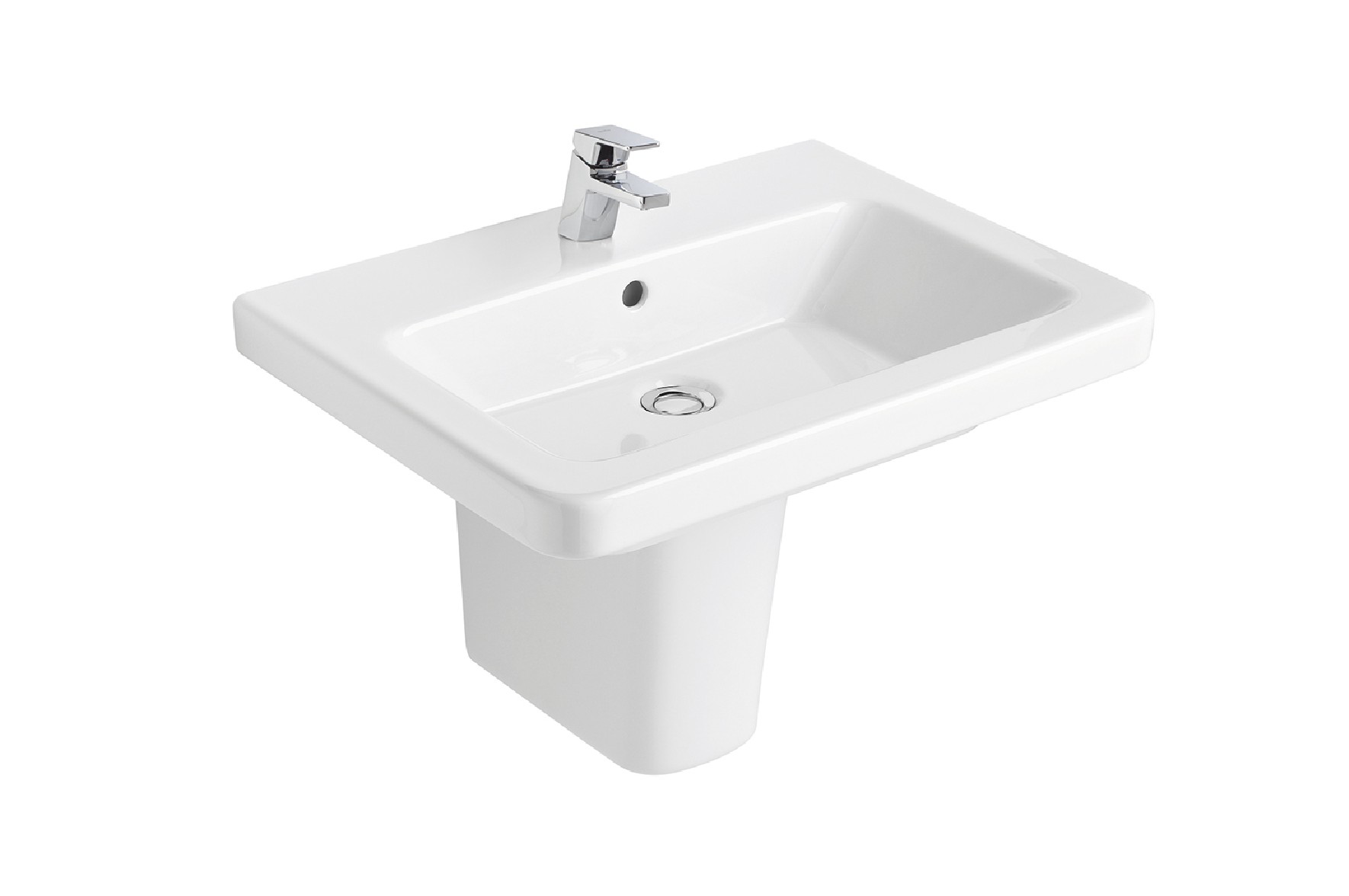 Street Square Semi Pedestal Wash Bsin