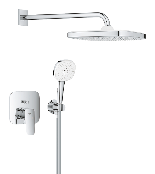 GROHE GROHE Cubeo Concealed shower system with Tempesta 250 — Chrome