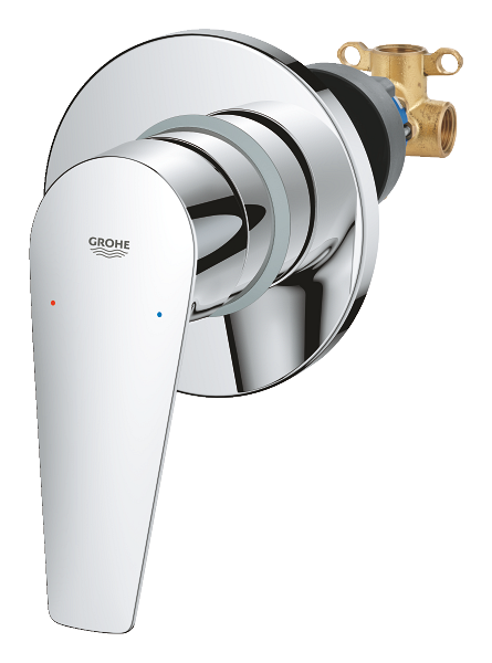 GROHE BauEdge Single lever shower mixer 1/2" — Chrome