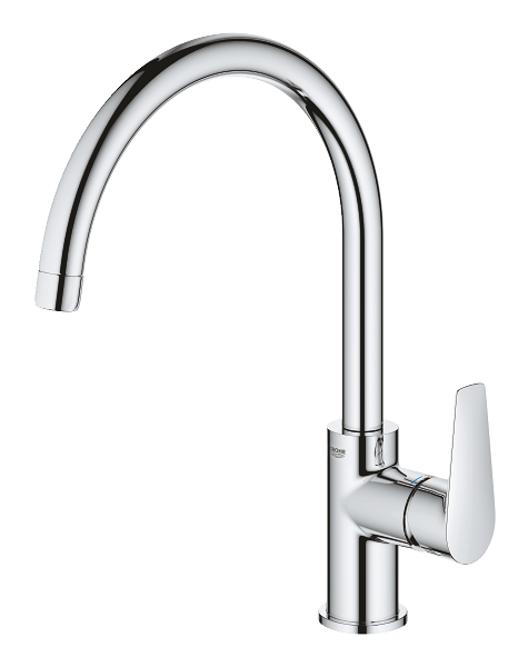 GROHE BauEdge Single lever sink mixer 1/2" HIGH — Chrome