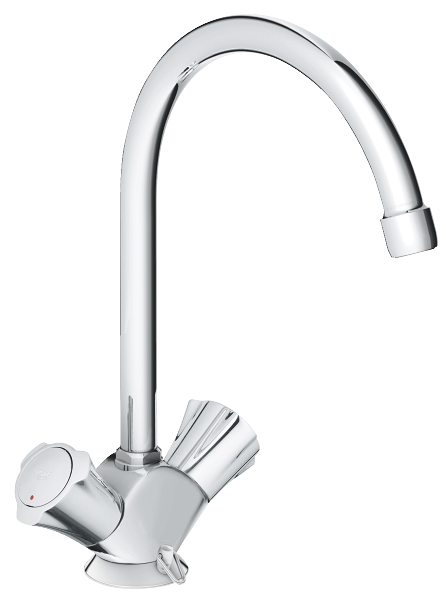GROHE Costa L Single hole sink mixer 1/2" HIGH — Chrome