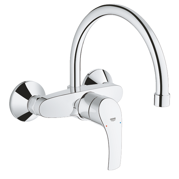 GROHE Eurosmart Single lever sink mixer 1/2" HIGH — Chrome