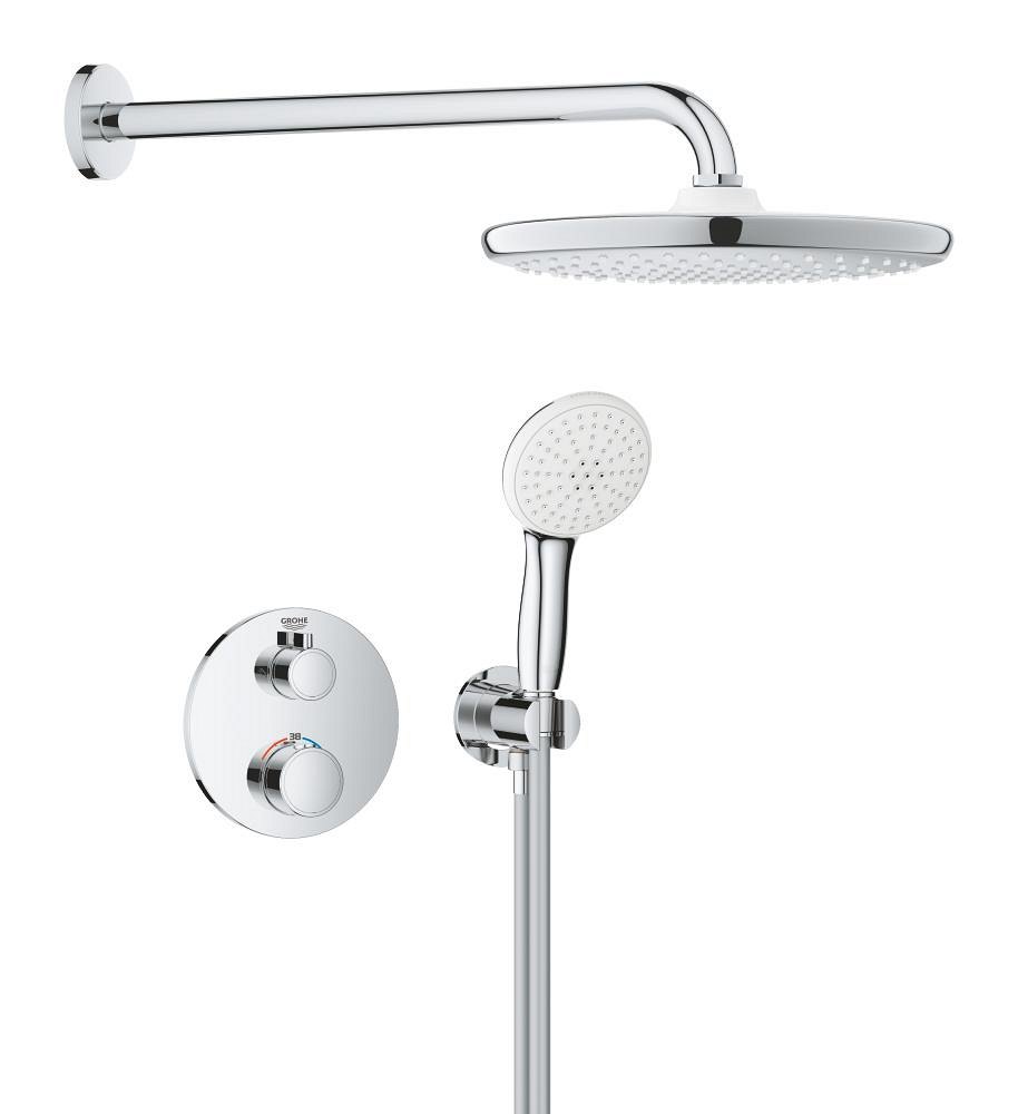 GROHE Grohtherm Concealed shower system with Tempesta 250 — Chrome