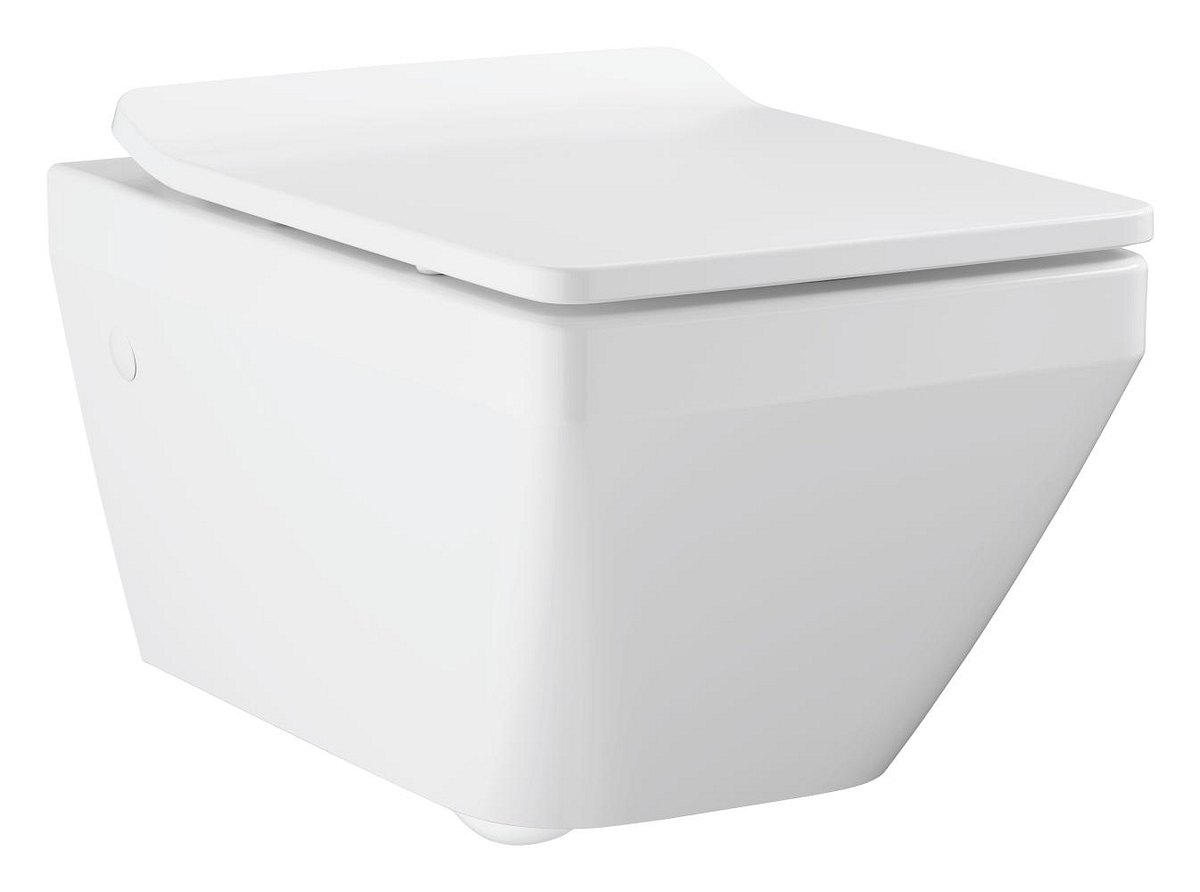 GROHE Euro Ceramic 2 0 Wall hung WC set soft square — White