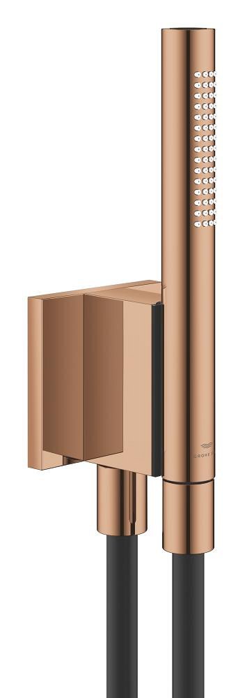 GROHE Rainshower Aqua Stick hand shower set dual spray with shower hose and magnetic wall holder — Warm Sunset