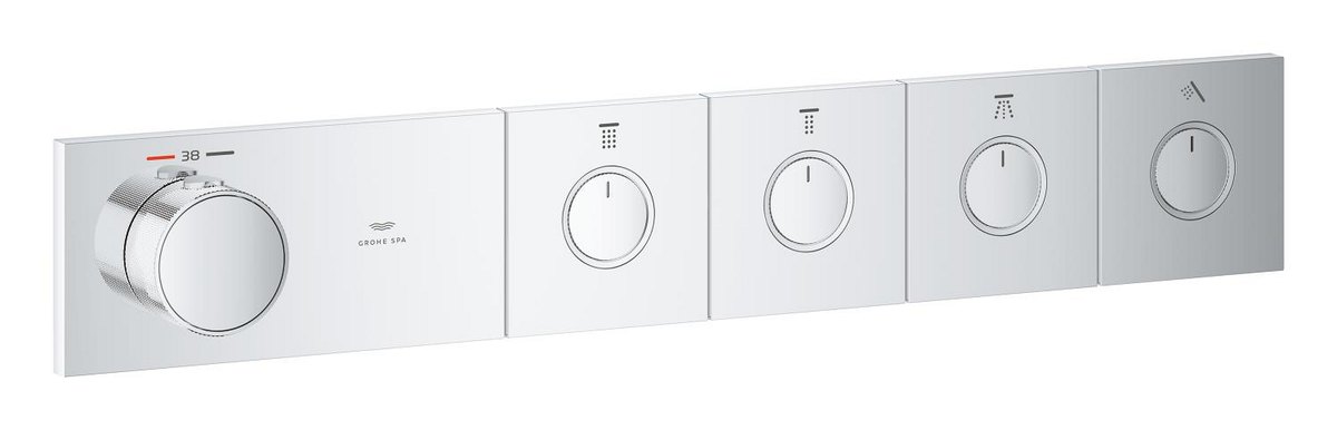 GROHE Grohtherm Aqua Tiles Thermostat for concealed installation with 4 valves — Chrome