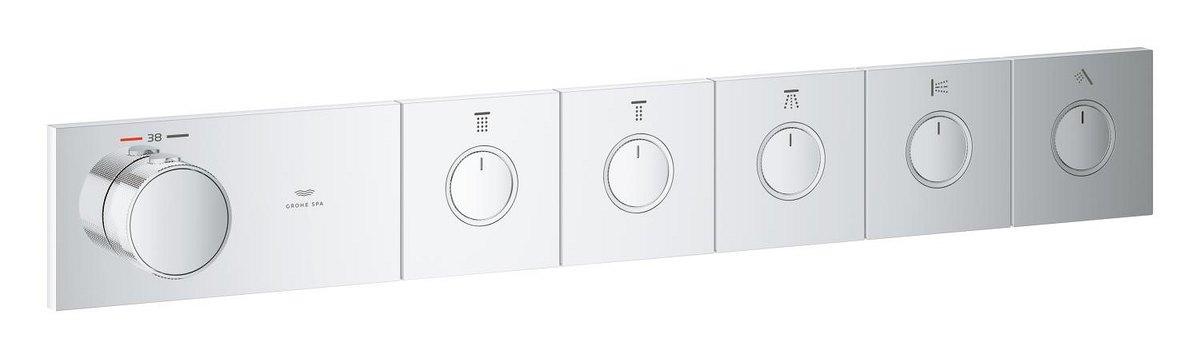 GROHE Grohtherm Aqua Tiles Thermostat for concealed installation with 5 valves — Chrome
