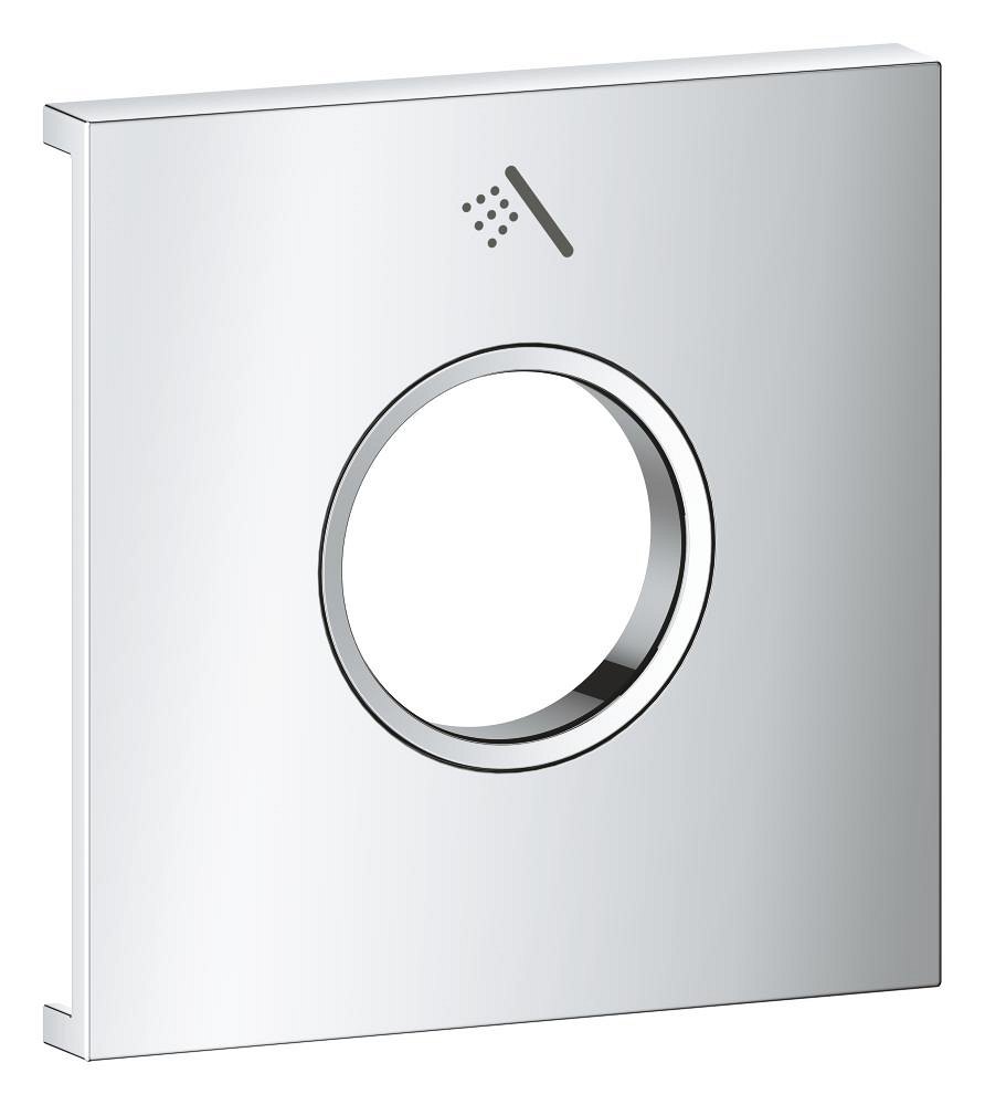 GROHE Grohtherm Aqua Tiles Exchangeable metal plate with symbol hand shower — Chrome