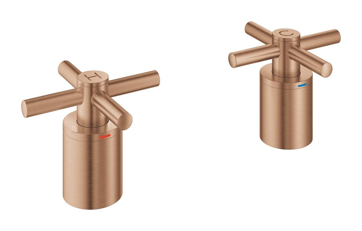GROHE Atrio Cross handle bath — Brushed Warm Sunset