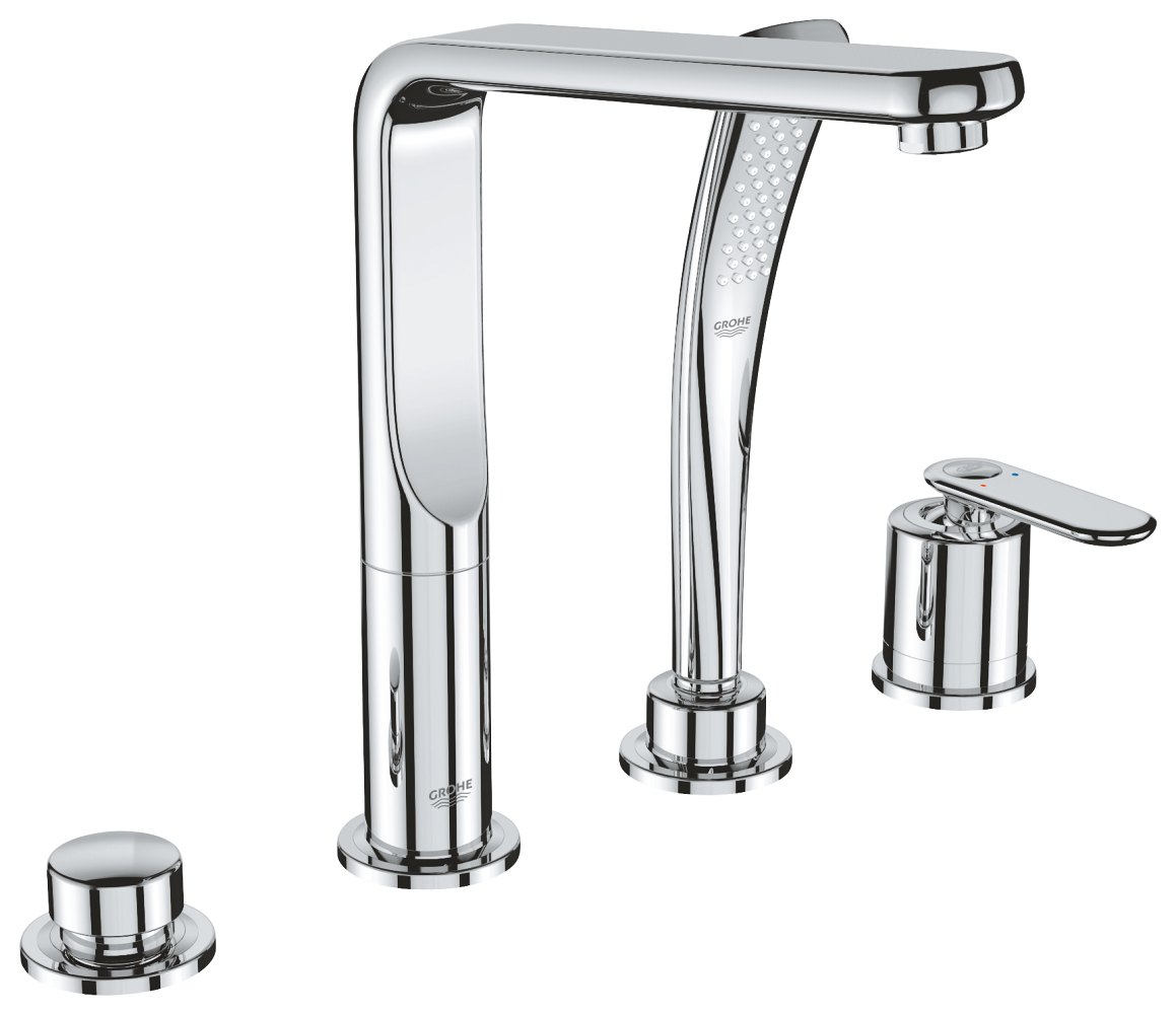 GROHE Veris Four hole single lever bath combination — Chrome