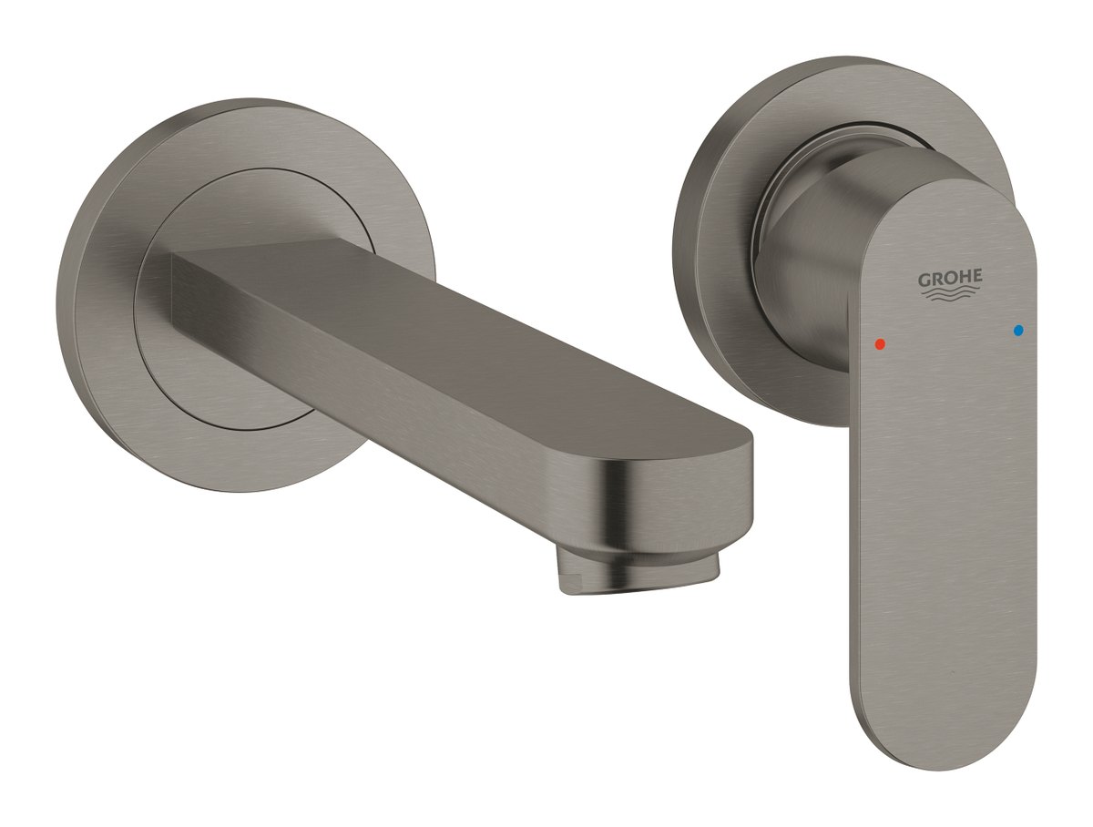 GROHE Eurosmart Cosmopolitan Two hole basin mixer S Size M — Brushed Hard Graphite