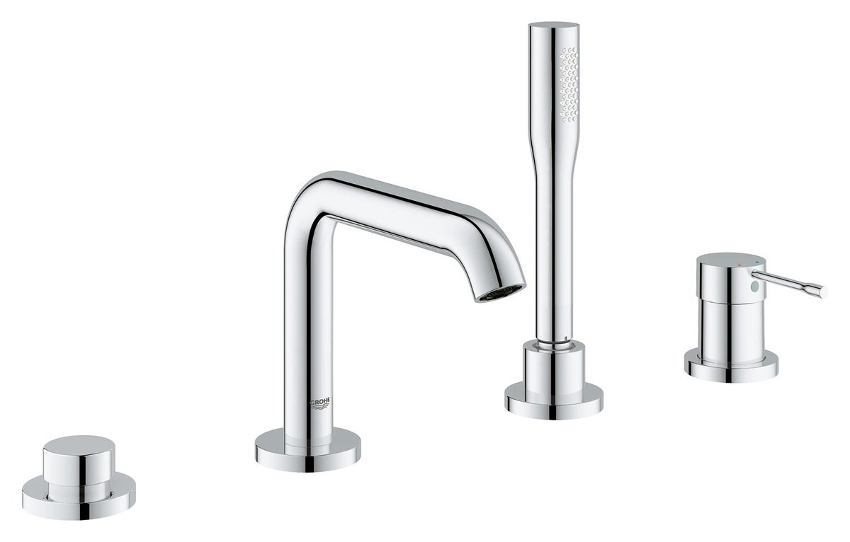 GROHE Essence Four hole single lever bath combination — Chrome