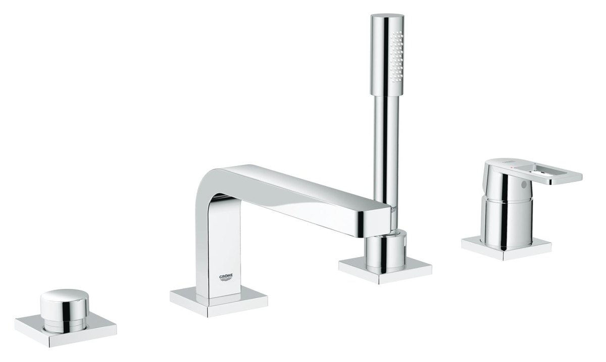 GROHE Quadra Four hole single lever bath combination — Chrome