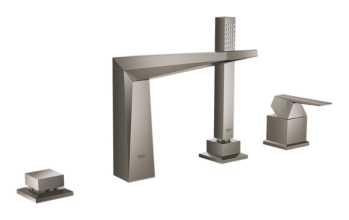 GROHE Allure Brilliant Four hole single lever bath combination — Chrome