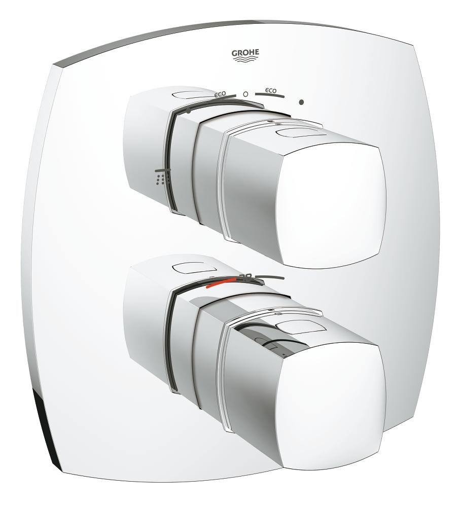 GROHE Grandera Thermostatic shower mixer with integrated 2 way diverter — Chrome