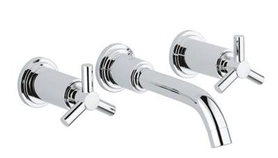 GROHE Atrio Three hole basin mixer S Size M — Chrome