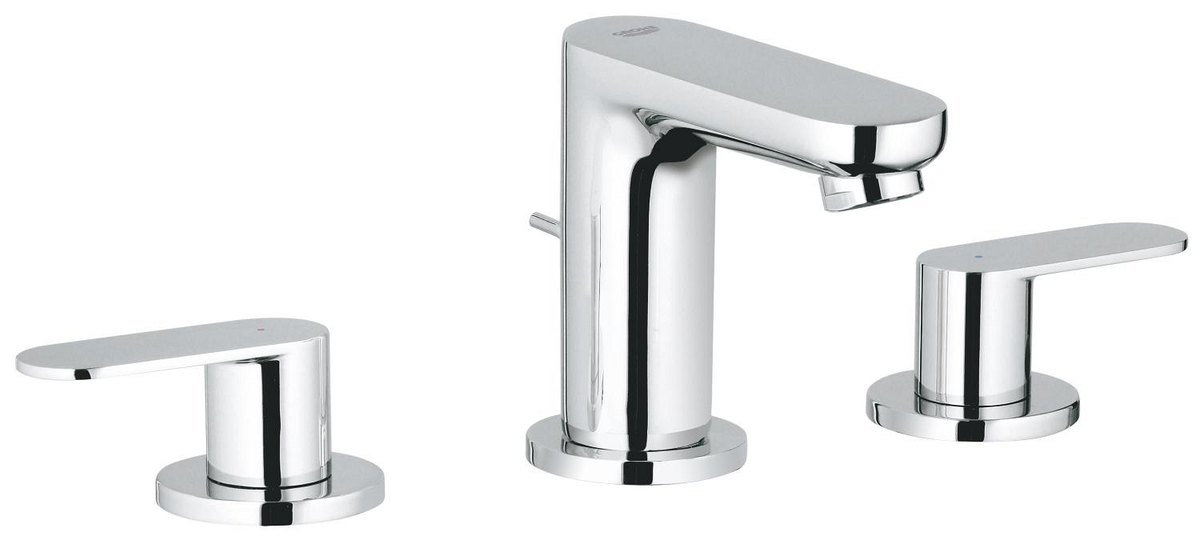 GROHE Eurosmart Cosmopolitan Three hole basin mixer 1/2" S Size M — Chrome