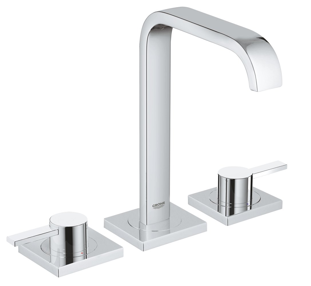 GROHE Allure Three hole basin mixer 1/2" M Size L — Chrome