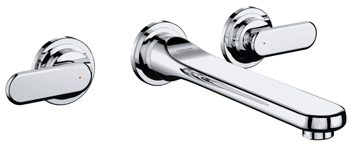 GROHE Veris Three hole basin mixer 1/2" M Size L — Chrome