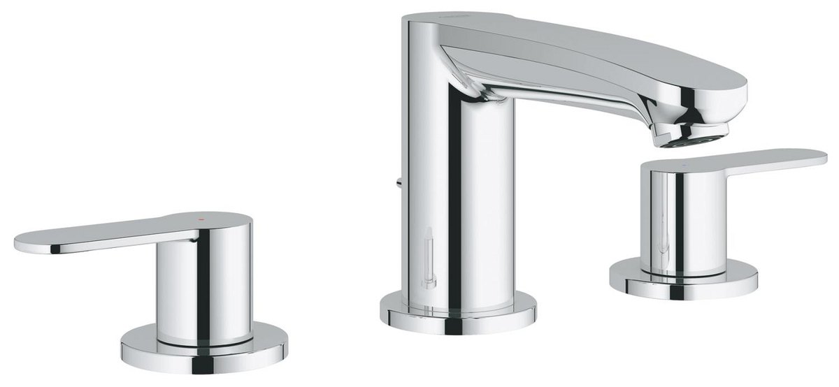 GROHE Eurostyle Cosmopolitan Three hole basin mixer S Size M — Chrome