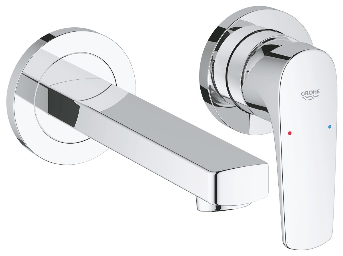 GROHE BauFlow Two hole basin mixer — Chrome