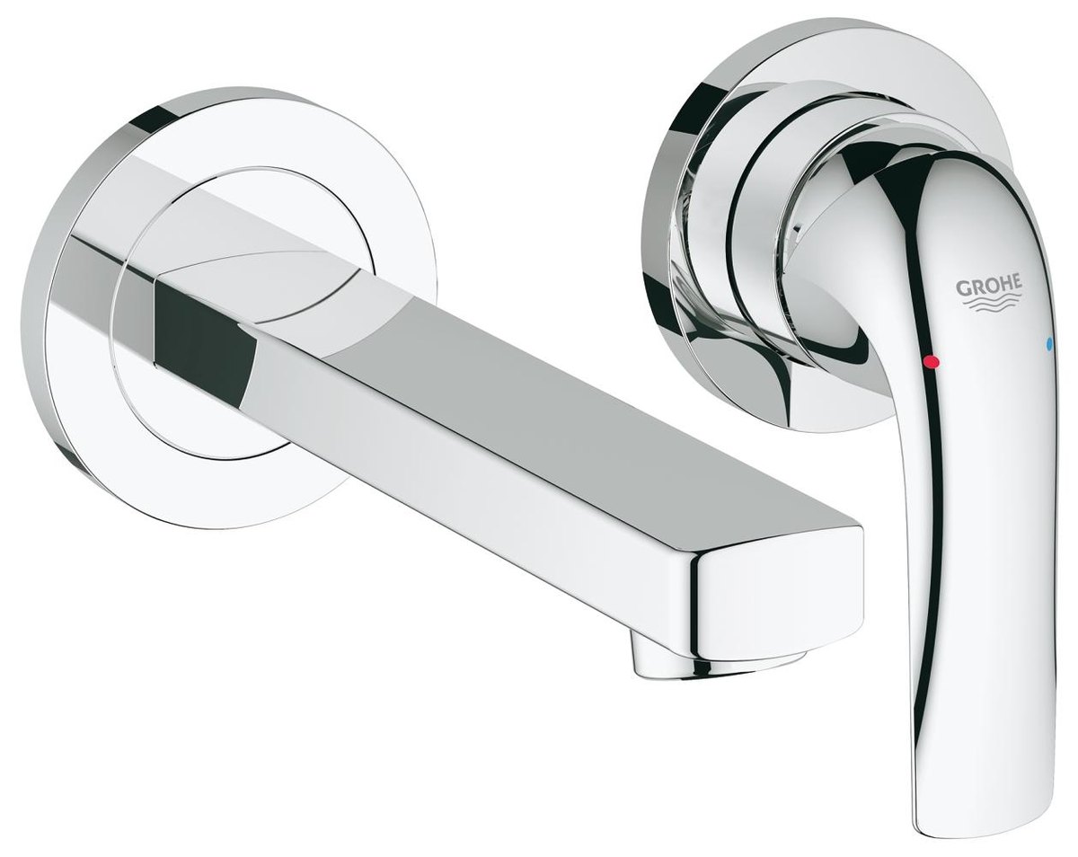 GROHE BauCurve Two hole basin mixer — Chrome