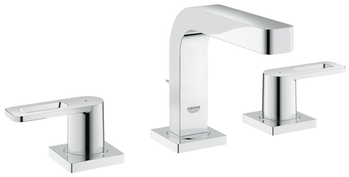 GROHE Quadra Three hole basin mixer 1/2" S Size M — Chrome