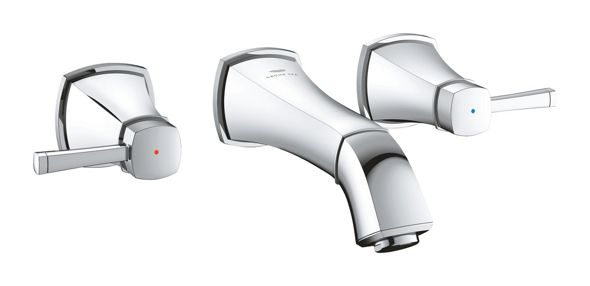 GROHE Grandera Three hole basin mixer 1/2" M Size M — Chrome