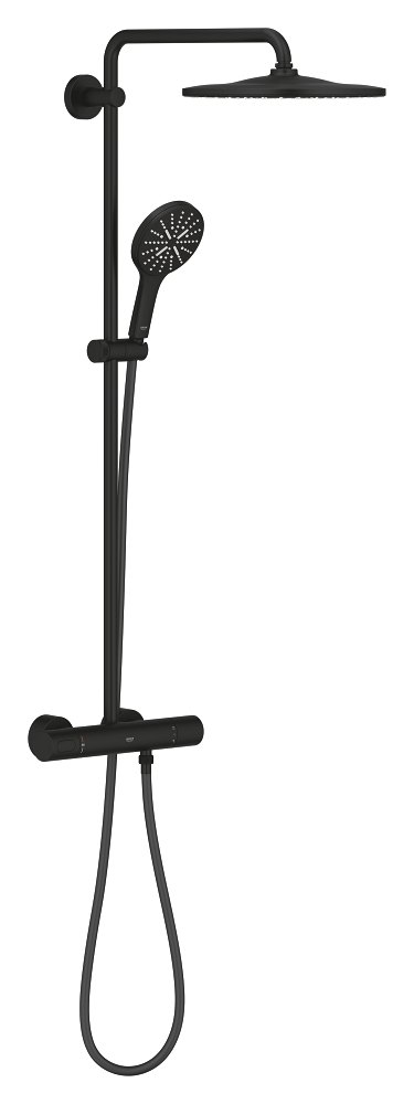 GROHE Rainshower SmartActive 310 Shower system with thermostat for wall mounting — Phantom Black
