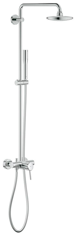 GROHE Euphoria Concetto System 180 Shower system with single lever mixer for wall mounting — Chrome