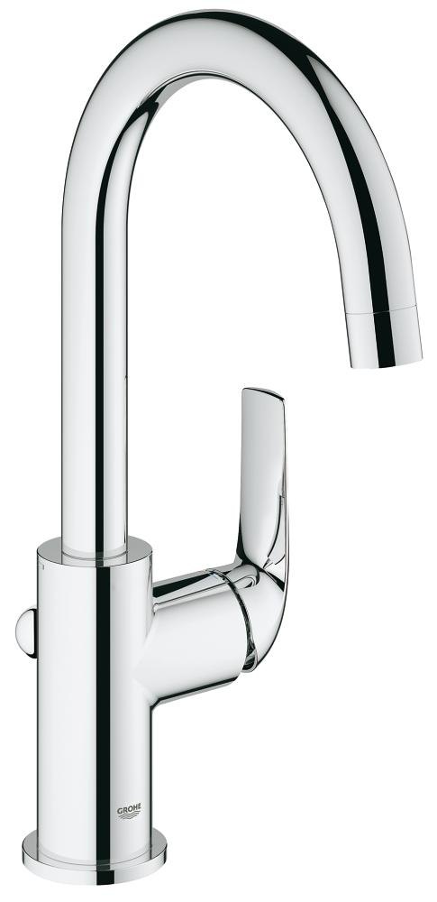 GROHE BauCurve Single lever basin mixer 1/2" L — Chrome