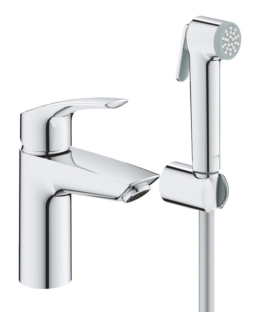 GROHE Eurosmart Single lever basin mixer 1/2" S Size S — Chrome