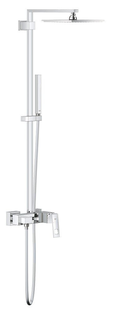 GROHE Euphoria Cube System 230 Shower system with single lever mixer for wall mounting — Chrome