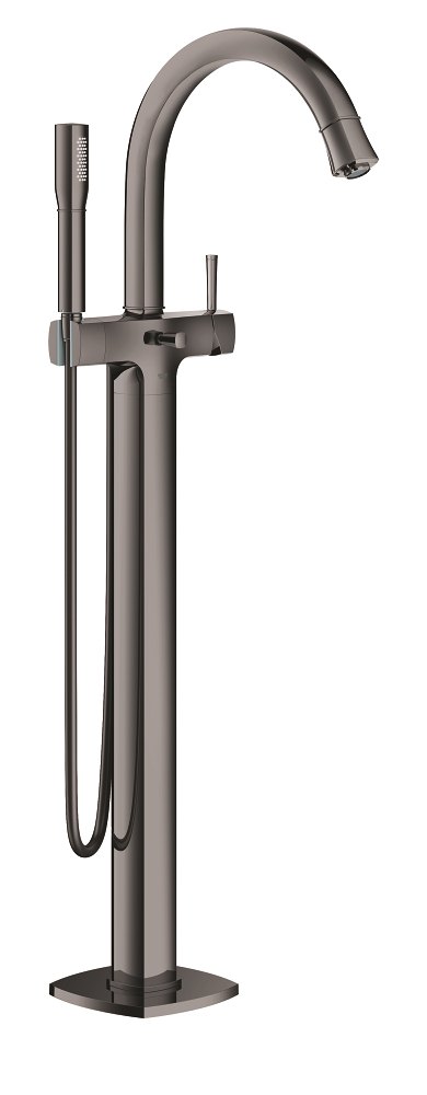 GROHE Grandera Single lever bath mixer 1/2" floor mounted — Hard Graphite