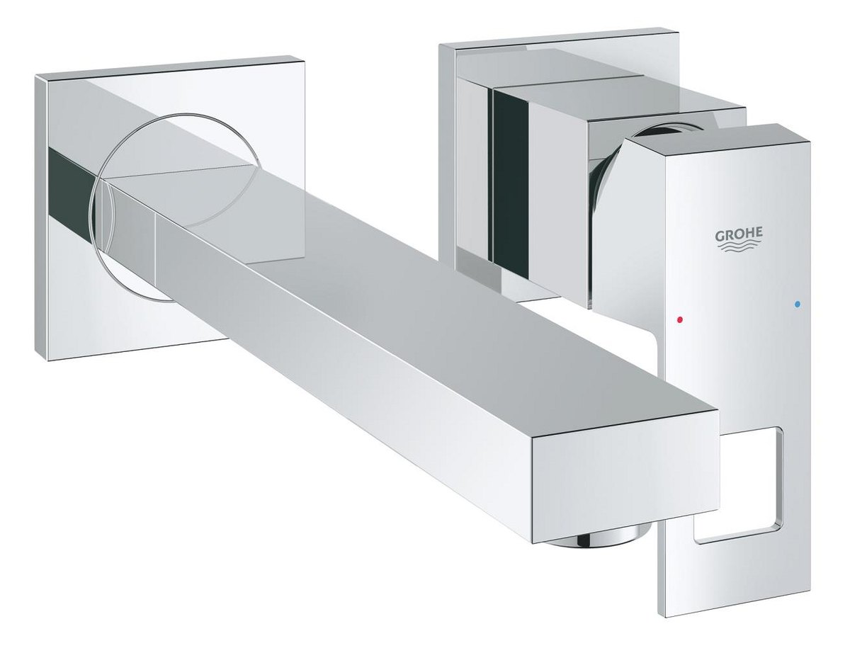 GROHE Eurocube Two hole basin mixer M Size L — Chrome