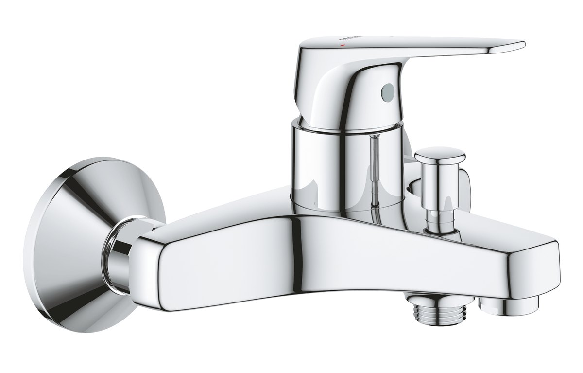GROHE BauFlow Single lever bath mixer 1/2" — Chrome