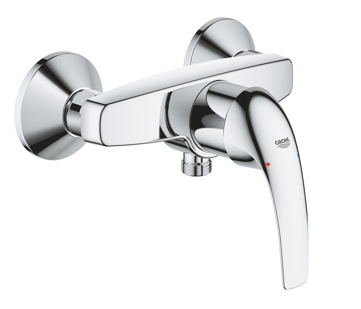 GROHE BauCurve Single lever shower mixer 1/2" — Chrome