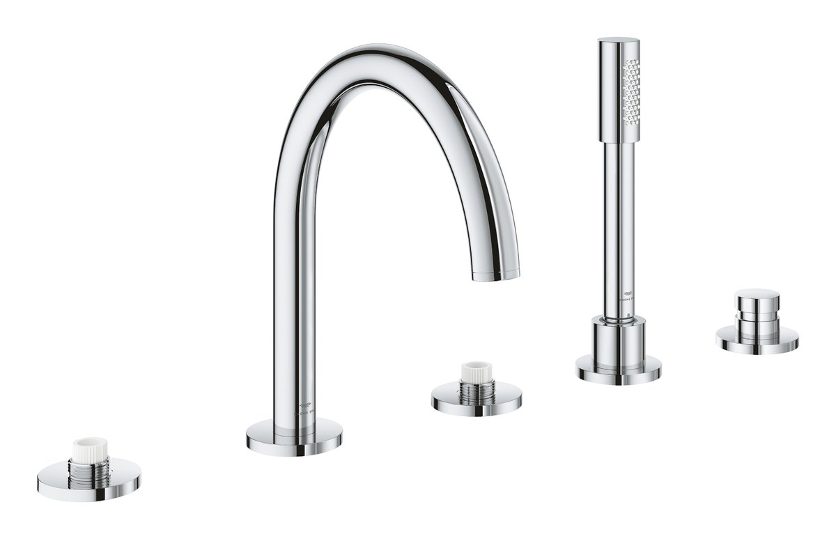 GROHE Atrio Private Collection Five hole bath combination — Chrome