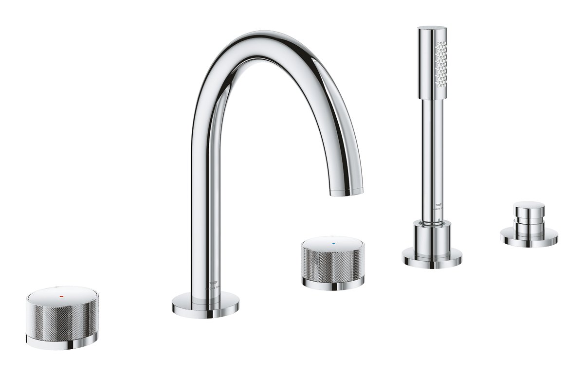 GROHE Atrio Private Collection Five hole bath combination — Chrome