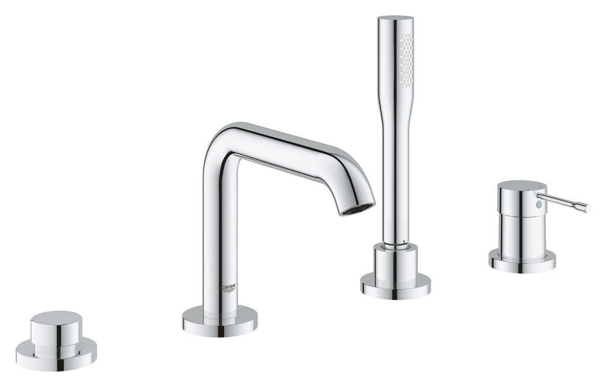 GROHE Essence Four hole single lever bath combination — Chrome