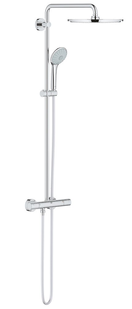 GROHE Euphoria System 310 Shower system with thermostatic mixer for wall mounting — Chrome