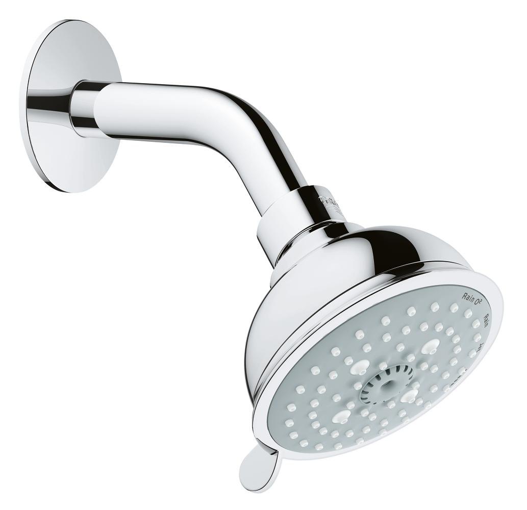 GROHE Tempesta Rustic 100 Head shower set 4 sprays — Chrome