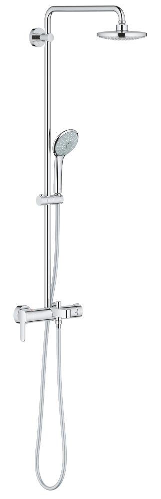 GROHE Euphoria System 180 Shower system with single lever bath mixer for wall mounting — Chrome