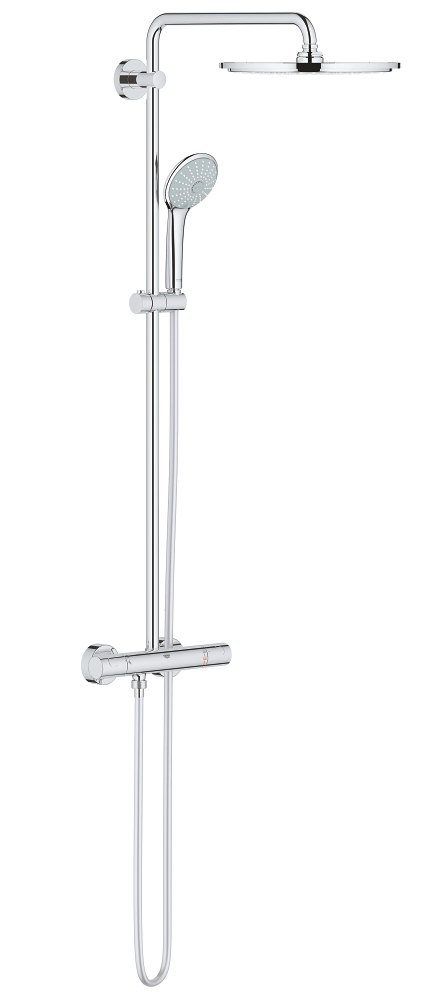 GROHE Euphoria System 310 Shower system with thermostatic mixer for wall mounting — Chrome