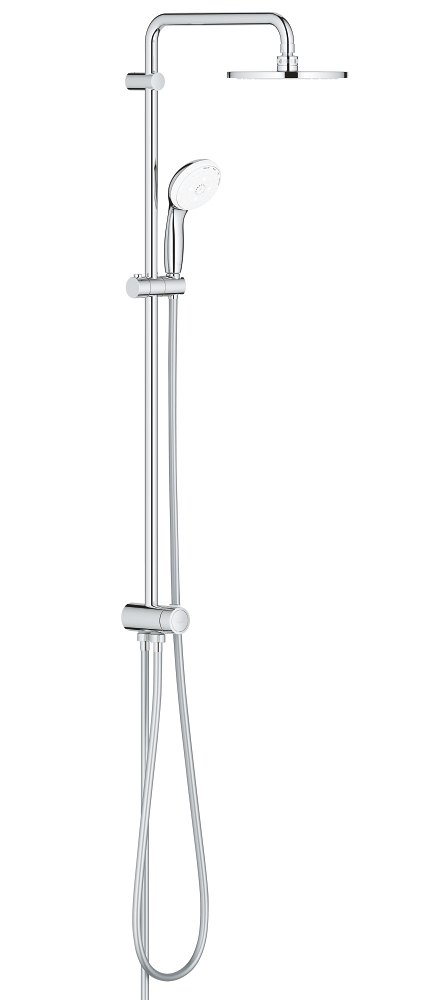 GROHE Tempesta System 200 Flex shower system with diverter for wall mounting — Chrome