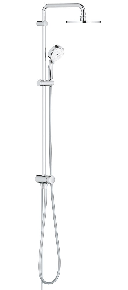 GROHE Tempesta Cosmopolitan System 200 Flex shower system with diverter for wall mounting — Chrome
