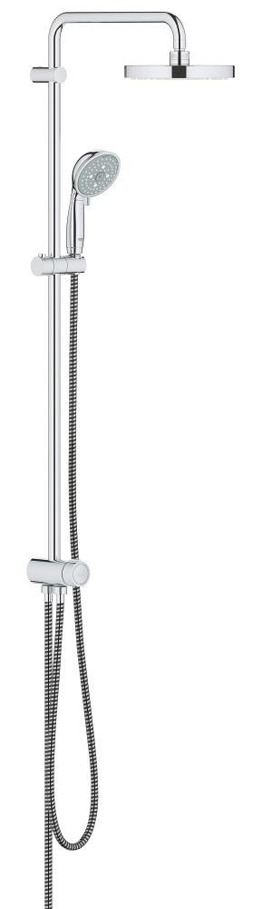 GROHE Tempesta Rustic System 200 Flex shower system with diverter for wall mounting — Chrome