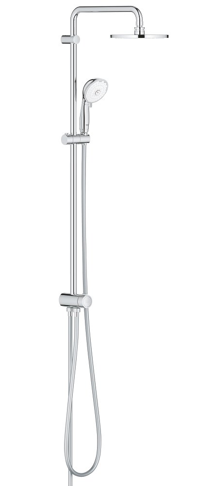 GROHE Tempesta Rustic System 200 Flex shower system with diverter for wall mounting — Chrome