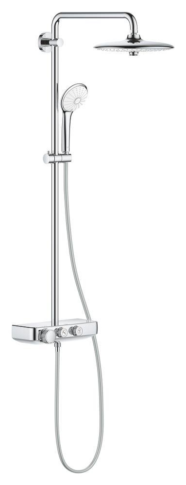 GROHE Euphoria SmartControl System 260 Shower system with thermostat for wall mounting — Chrome